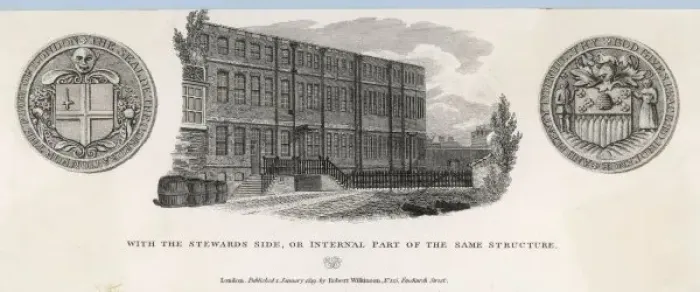 Framed Print : Bishopsgate Workhouse Print: A View of the Institution Framed Print : Bishopsgate Workhouse Print: A View of the Institution