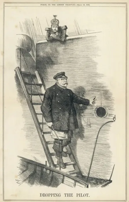 Framed Print : Bismarck Print: Dropping Pilot of German Chancellor Framed Print : Bismarck Print: Dropping Pilot of German Chancellor