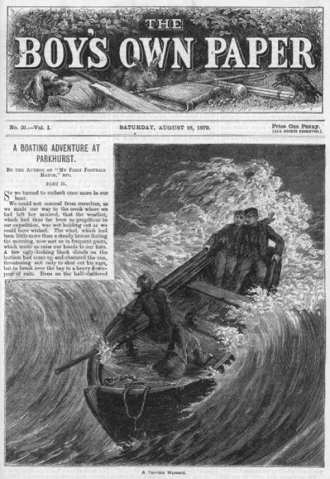 Framed Print : Boating Accident Print 1879 Framed Print : Boating Accident Print 1879