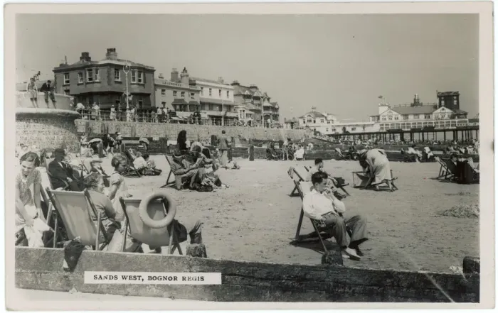 Framed Print : 1930s Bognor Regis West Sands Print Framed Print : 1930s Bognor Regis West Sands Print