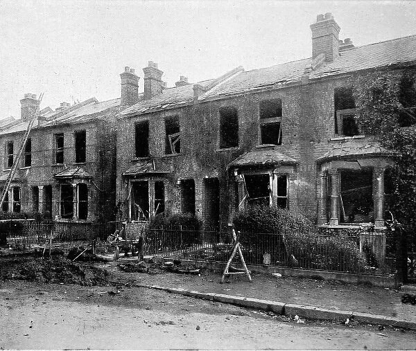Bombed London house in 1915