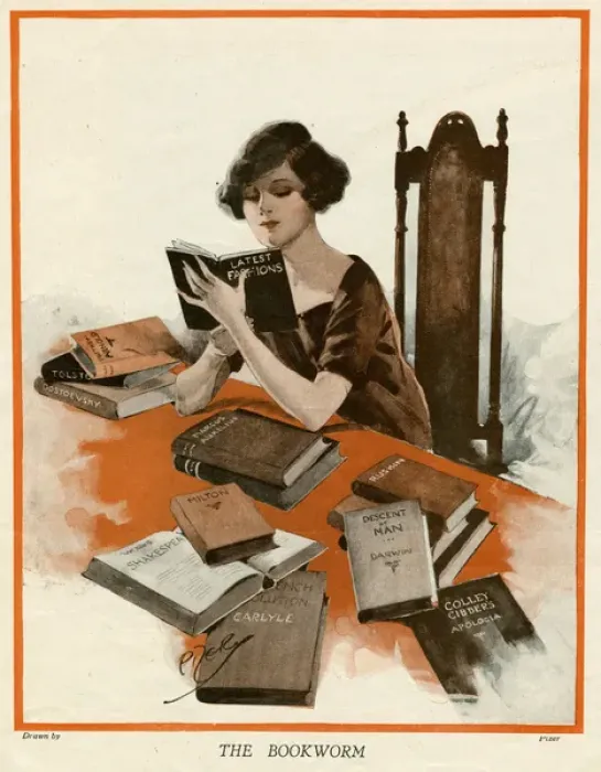 Framed Print : The Bookworm Print 1920 by John Collier Framed Print : The Bookworm Print 1920 by John Collier