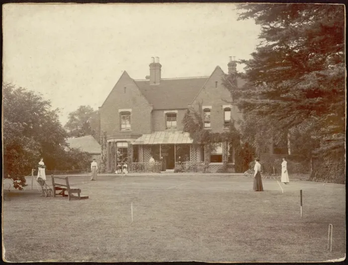 Framed Print : Borley Rectory Print: 1890s Garden Scene Framed Print : Borley Rectory Print: 1890s Garden Scene