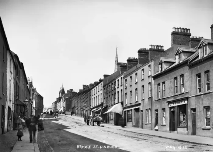 Framed Print : Early 20th Century Print of Bridge St, Lisburn Framed Print : Early 20th Century Print of Bridge St, Lisburn