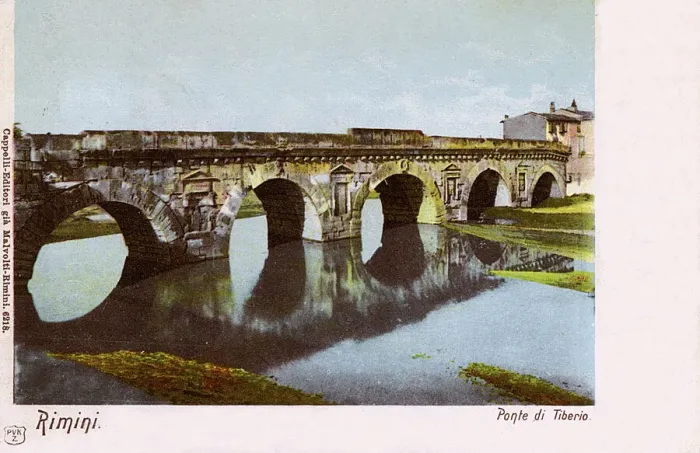 Framed Print : The Bridge of Tiberius Print, Rimini, Italy 1903 Framed Print : The Bridge of Tiberius Print, Rimini, Italy 1903