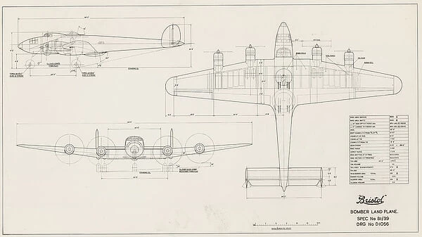 Bristol 159 Heavy Bomber study to Spec B1  /  39