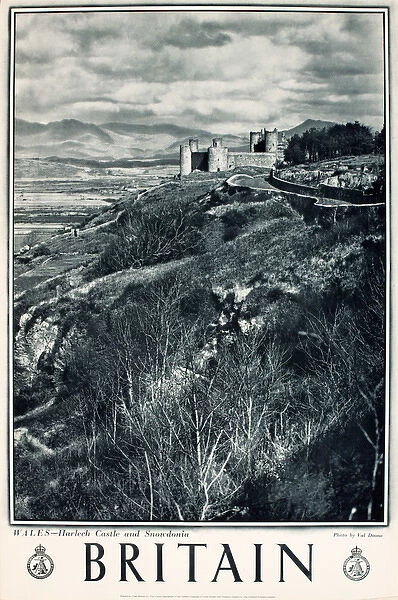 Britain poster, Harlech Castle and Snowdonia