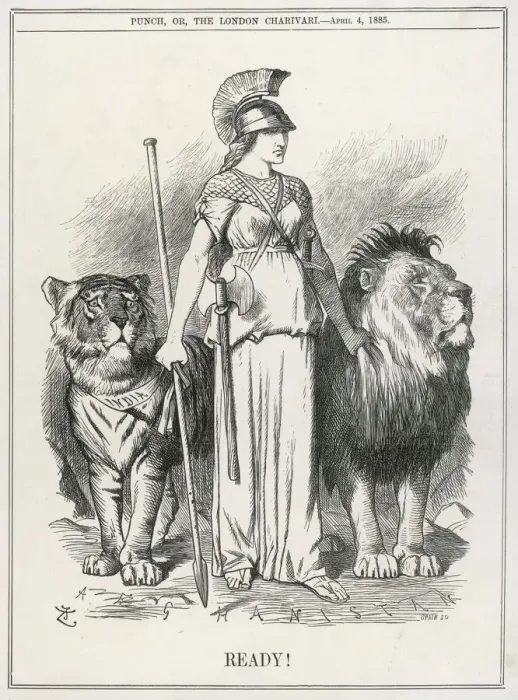 Framed Print : Britannia and Her Pets Print