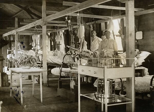British Western Front in France - Base Hospital ward