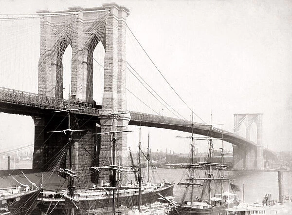 Brooklyn Bridge, New York, USA, c. 1890