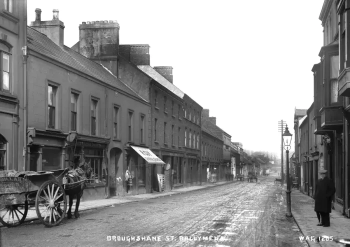 Framed Print : Early 20th Century Broughshane Street Scene Print Framed Print : Early 20th Century Broughshane Street Scene Print