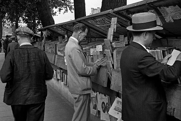 Browsing books by the River Seine, Paris