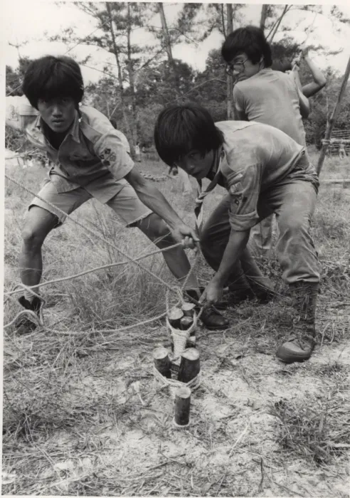Framed Print : Three Brunei Scouts Print Framed Print : Three Brunei Scouts Print