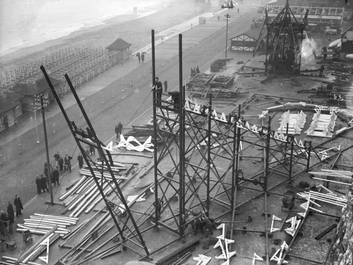 Framed Print : Ramsgate Seafront Wooden Rollercoaster Construction Print Framed Print : Ramsgate Seafront Wooden Rollercoaster Construction Print