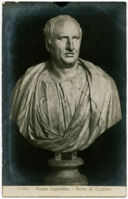 Framed Print : Bust of Cicero Print - Roman Philosopher circa 1920s Framed Print : Bust of Cicero Print - Roman Philosopher circa 1920s