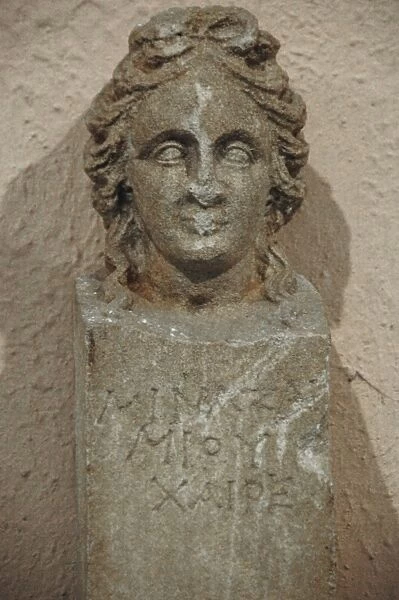 Bust of Hermes. 3rd century BC. Sculpture from Gjyral (Elbas