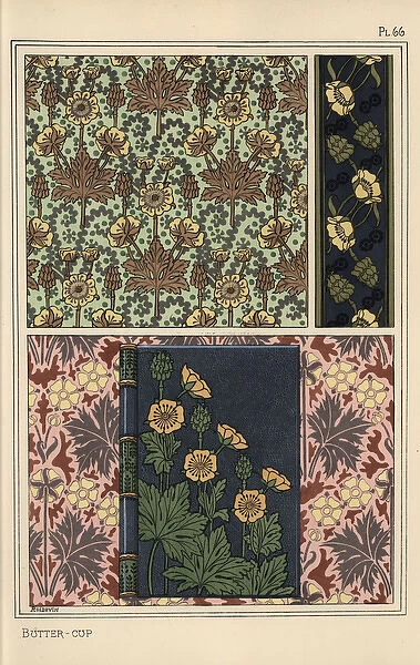 Buttercup in art nouveau patterns