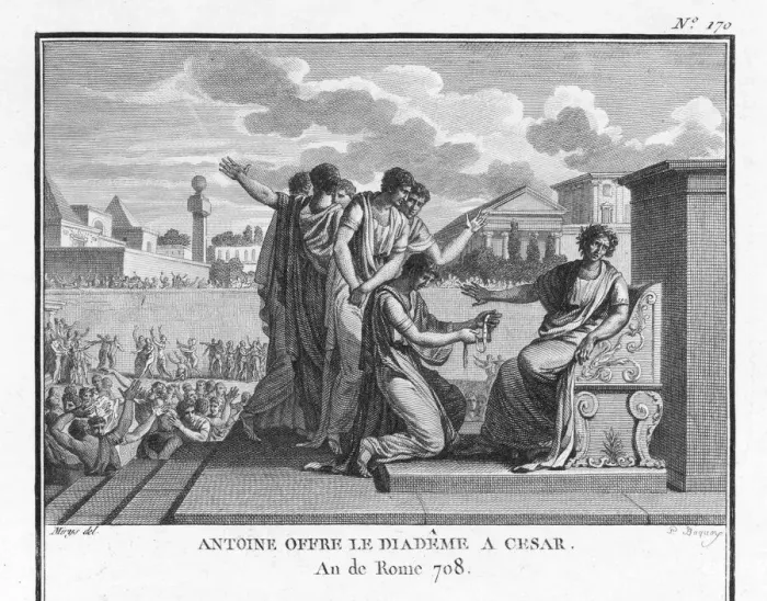 Framed Print : Julius Caesar Refuses the Crown Print