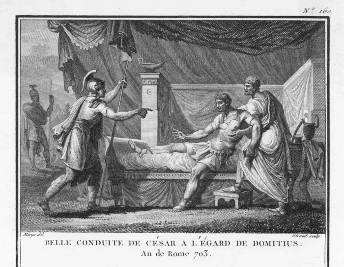 Framed Print : Caesar Releases Domitius Julius Caesar Print Framed Print : Caesar Releases Domitius Julius Caesar Print