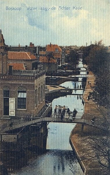 Canal and bridges at Boskoop, Netherlands