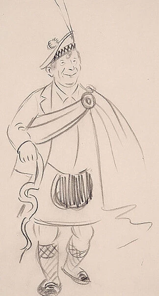 Caricature of Harry Lauder
