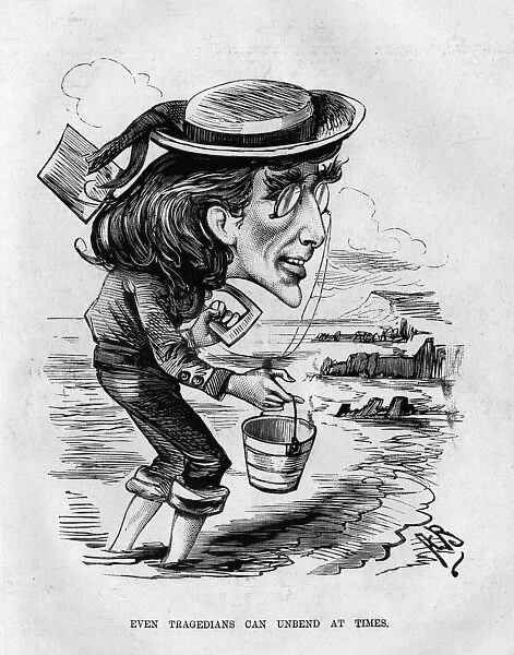 Caricature of Henry Irving, English actor-manager