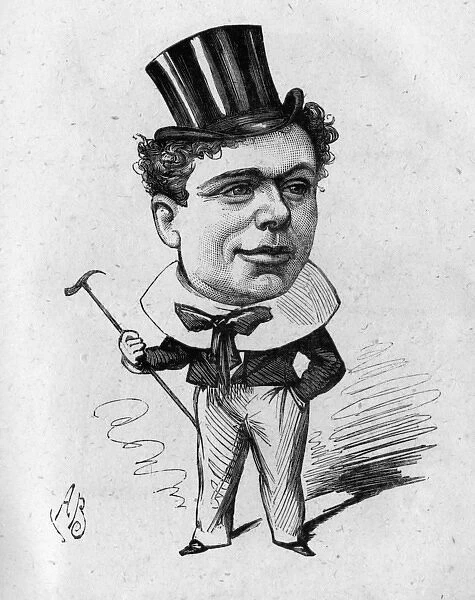 Caricature of Herbert Campbell, comedian and actor