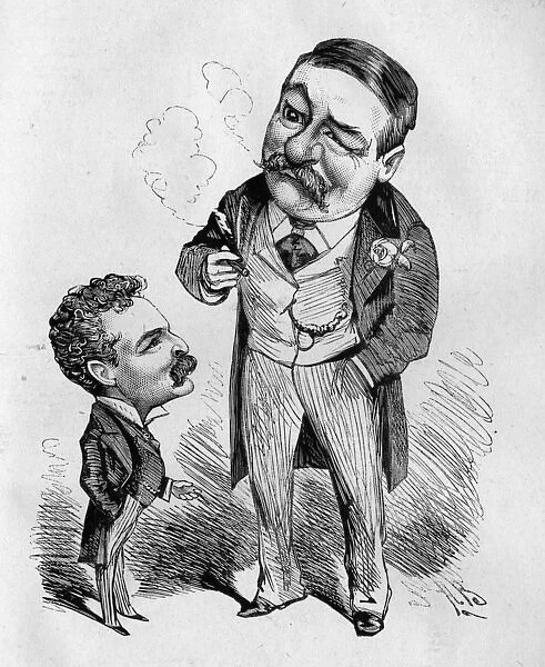 Caricature of Percy Anderson and G A Sala
