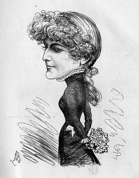 Caricature of Violet Cameron, English actress and singer