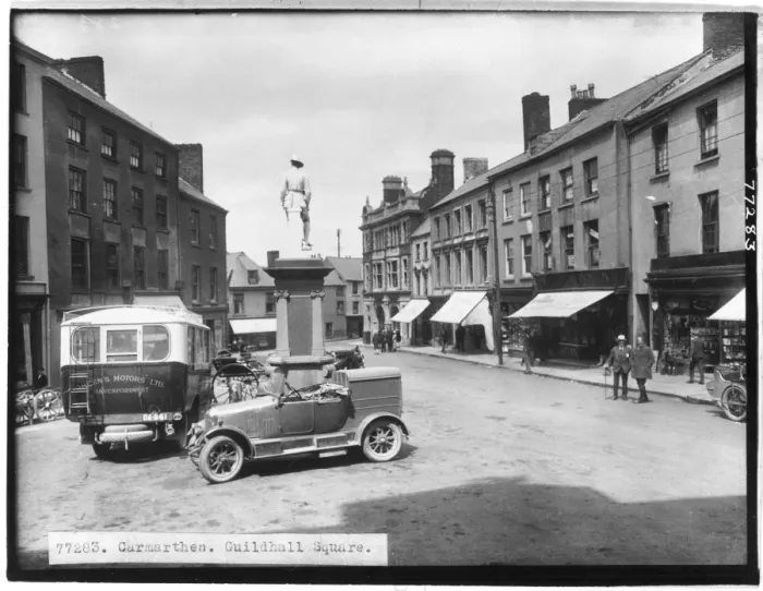 Framed Print : 1925 Carmarthen Guildhall Square Print Framed Print : 1925 Carmarthen Guildhall Square Print