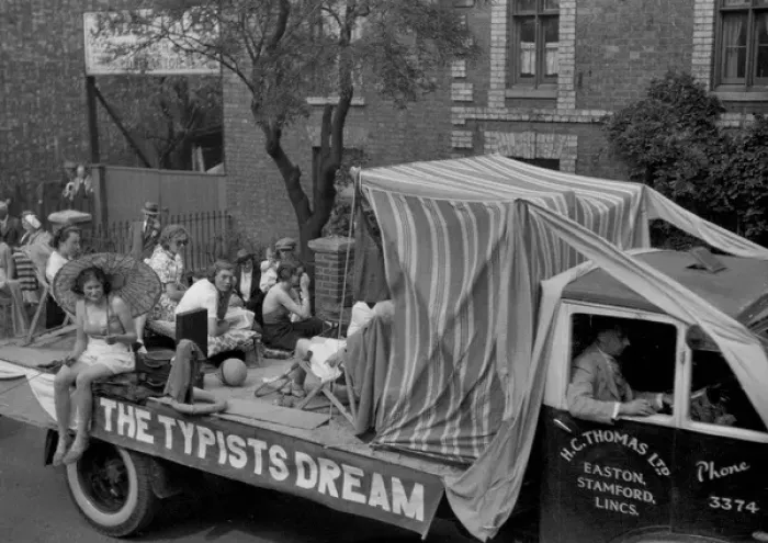 Framed Print : Typists Dream Carnival Float Print, H C Thomas Ltd Van Framed Print : Typists Dream Carnival Float Print, H C Thomas Ltd Van