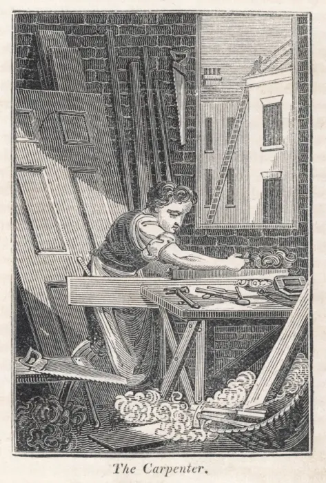 Framed Print : The Carpenter Print 1827 Framed Print : The Carpenter Print 1827