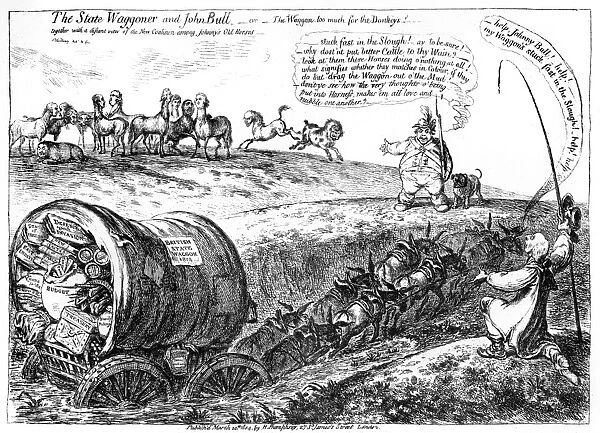 Cartoon, The State Waggoner and John Bull