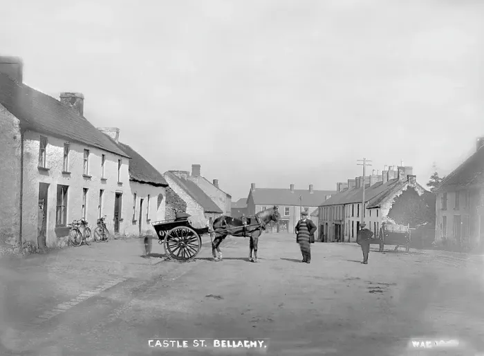 Framed Print : Bellaghy Castle Street Scene Print, early 1900s Framed Print : Bellaghy Castle Street Scene Print, early 1900s