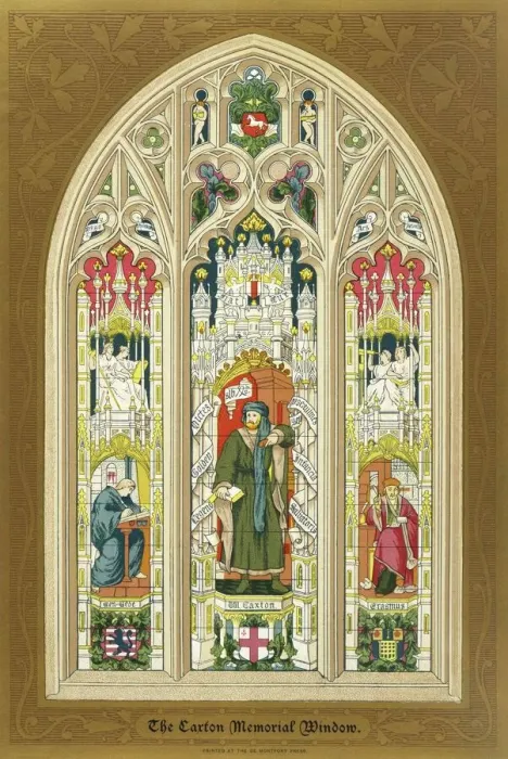 Framed Print : Caxton Window Memorial Print Framed Print : Caxton Window Memorial Print