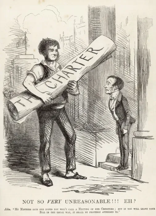 Framed Print : Chartist Print: The Working Man presents his charter Framed Print : Chartist Print: The Working Man presents his charter