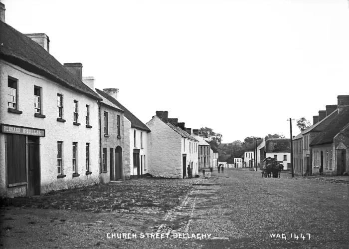 Framed Print : Early 20th Century Print of Thatched Church Street, Bellaghy Framed Print : Early 20th Century Print of Thatched Church Street, Bellaghy