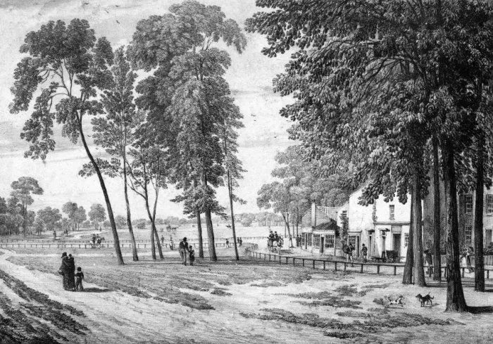 Framed Print : Clapham Common Print 1823 Framed Print : Clapham Common Print 1823