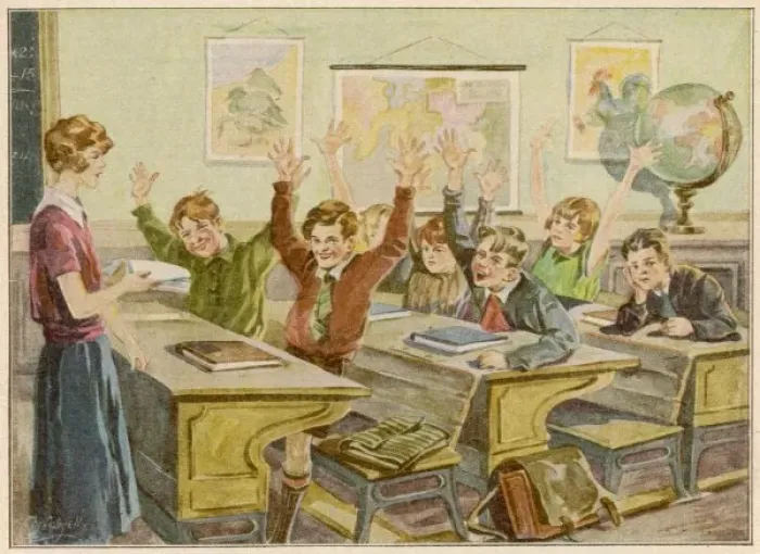 Framed Print : Classroom Scene Print: Boy in the Back Row Framed Print : Classroom Scene Print: Boy in the Back Row