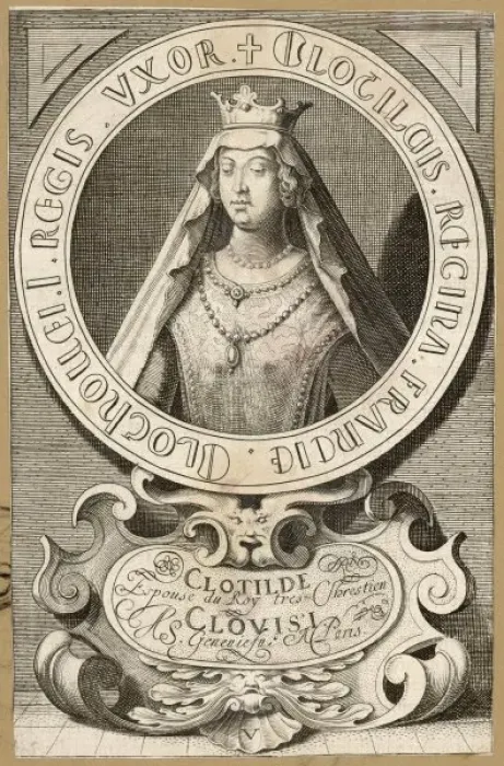 Framed Print : Print of Clotilde, Queen of Clovis I Framed Print : Print of Clotilde, Queen of Clovis I