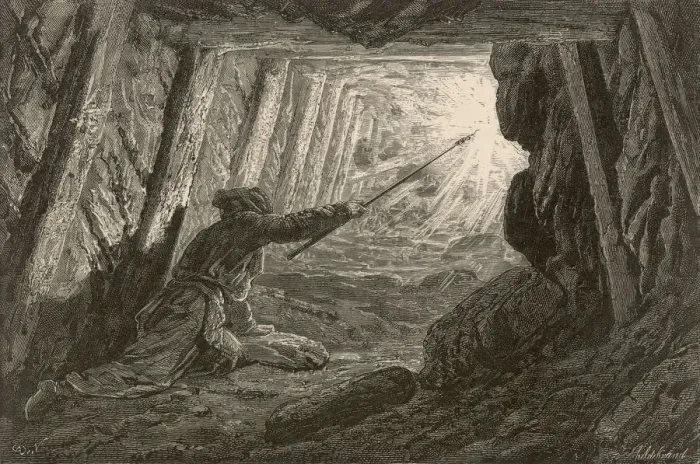Framed Print : Coal Mine Print: A Penitent Framed Print : Coal Mine Print: A Penitent