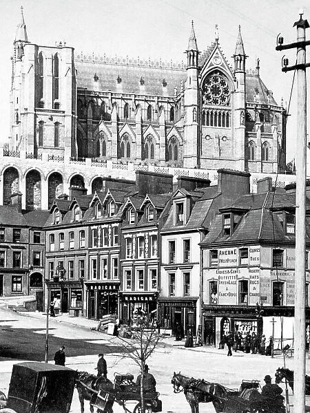 Cobh  /  Queenstown Cathedral and Main Street early 1900s