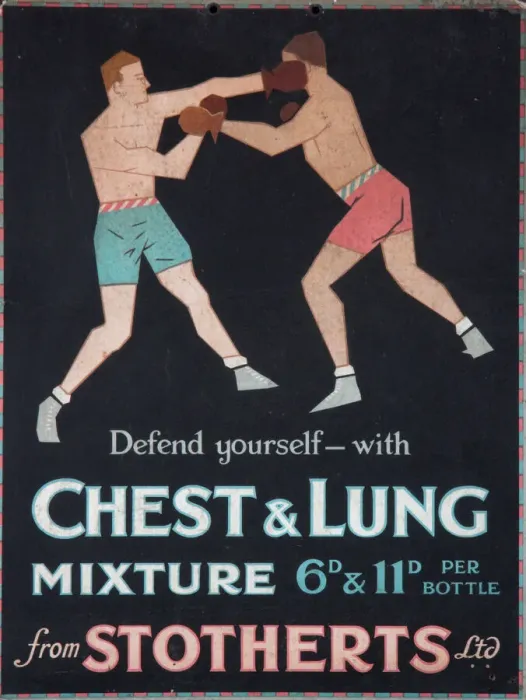 Framed Print : Cold Mixture Print: Two Boxers Defending Against Germs Framed Print : Cold Mixture Print: Two Boxers Defending Against Germs