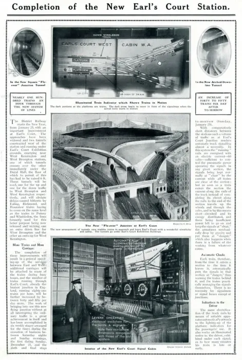 Framed Print : Earls Court Underground Station, London, 1914 Print Framed Print : Earls Court Underground Station, London, 1914 Print