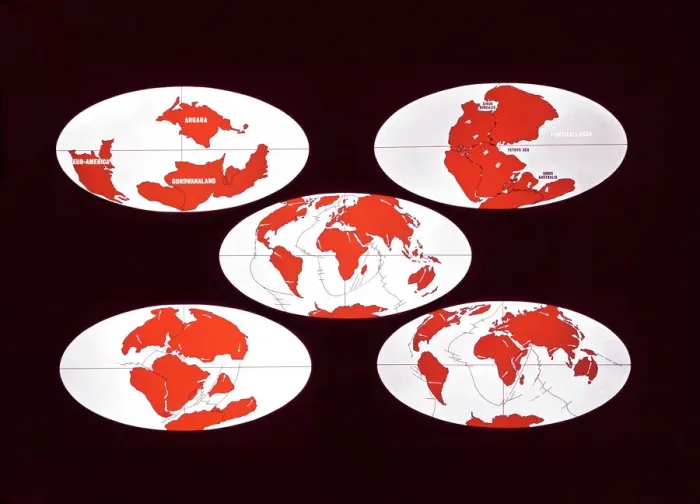 Framed Print : Continental Drift Print: 5 Diagrams of Earth's Evolution Framed Print : Continental Drift Print: 5 Diagrams of Earth's Evolution