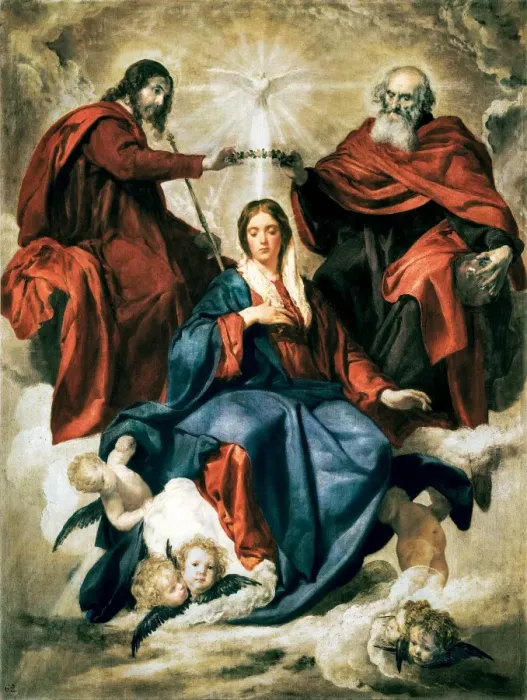 Framed Print : The Coronation of the Virgin Print: Oil on canvas Baroque art Framed Print : The Coronation of the Virgin Print: Oil on canvas Baroque art