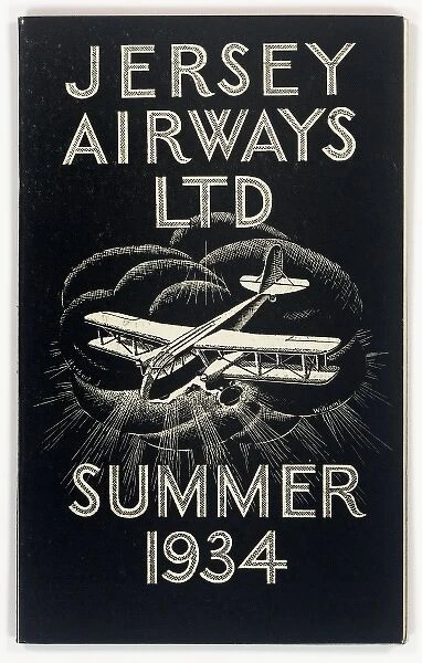 Cover design, Jersey Airways timetable