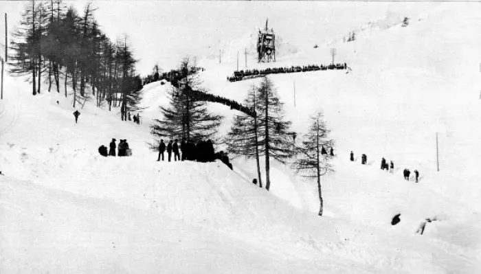 Framed Print : The Cresta Run, St. Moritz, 1912 Print Framed Print : The Cresta Run, St. Moritz, 1912 Print
