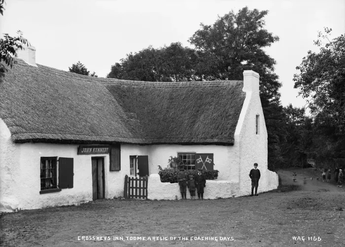 Framed Print : Crosskeys Inn, Toome Print - Early 1900s Framed Print : Crosskeys Inn, Toome Print - Early 1900s