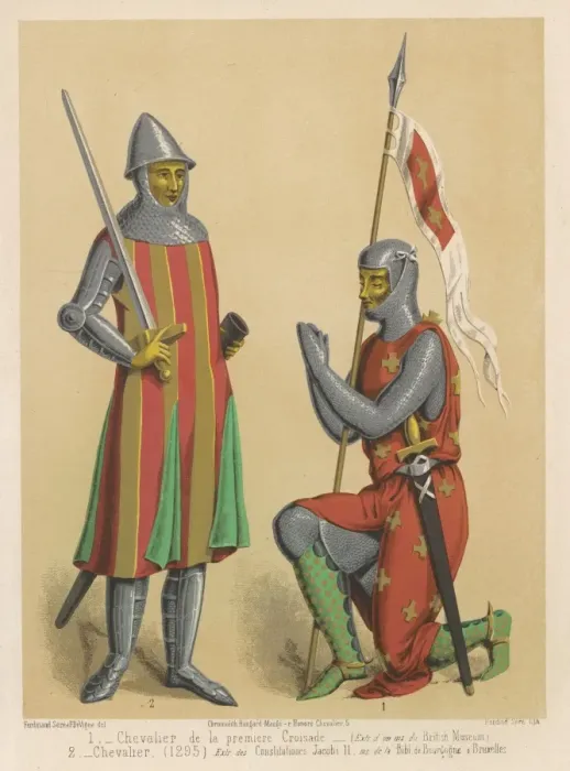 Framed Print : Print of a Crusader from the 11th and 13th centuries Framed Print : Print of a Crusader from the 11th and 13th centuries